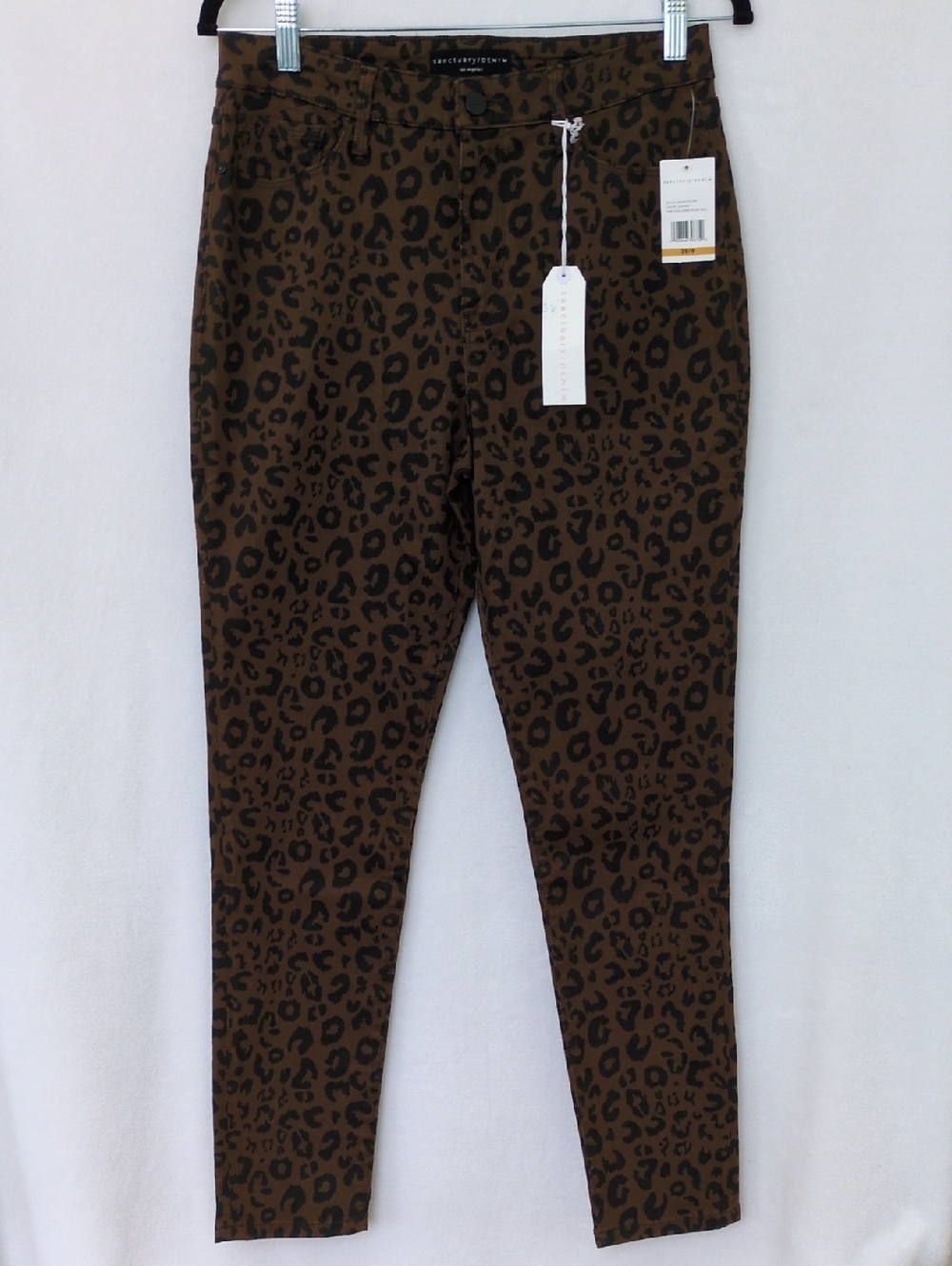 Sanctuary Leopard Print Slim Jeans - Brown and Black
